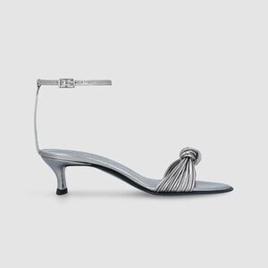 BY FAR Inox Eel Embossed Metallic Leather Sandal 6 BRAND NEW